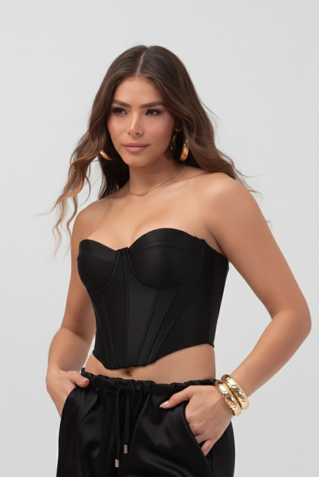 Crop Top SATIN mujer