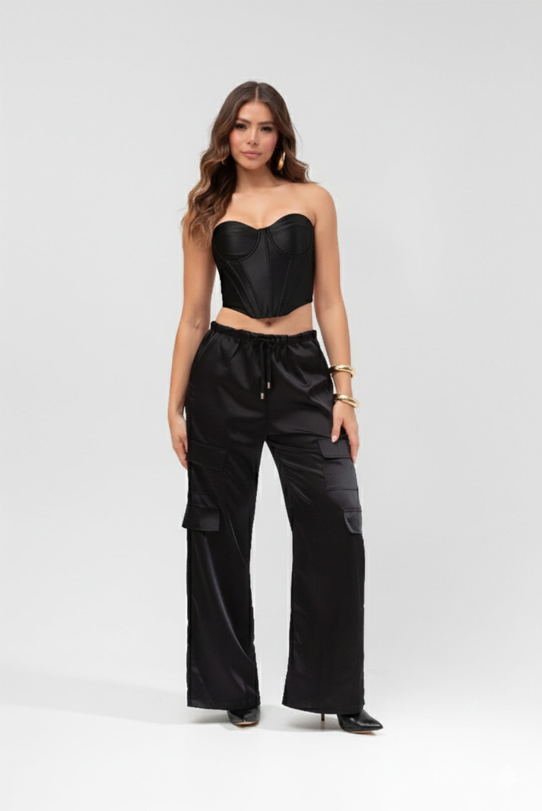 Crop Top SATIN mujer